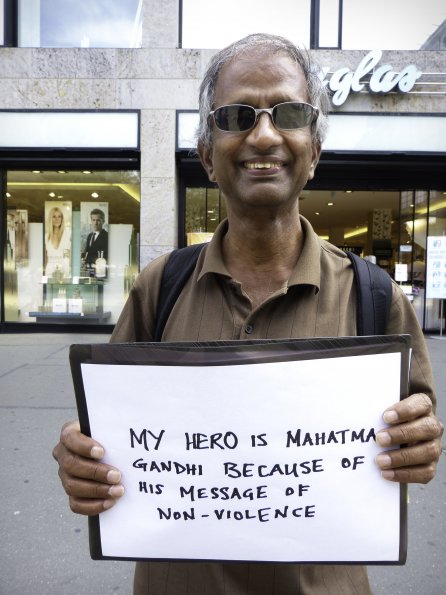 My Hero is Mahatma Ghandi